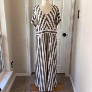 Lane Bryant Black & Cream Maxi Dress Sz 18/20